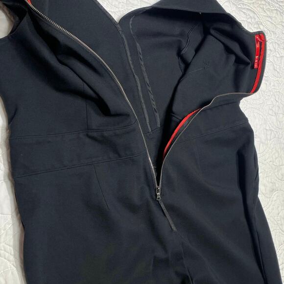 SPANX The Perfect Jumpsuit Womens 1X Petite Black Sleeveless Flare Shapewear - Picture 9 of 10